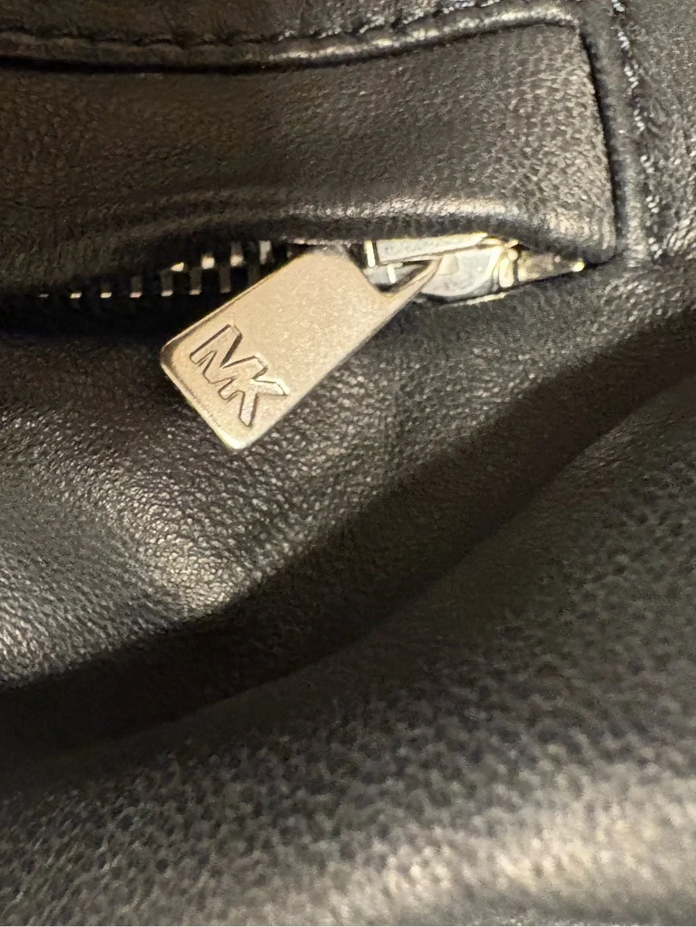 Michael Kors Collection Black Leather Bomber Jacket Made In Italy Luxury Sz 8